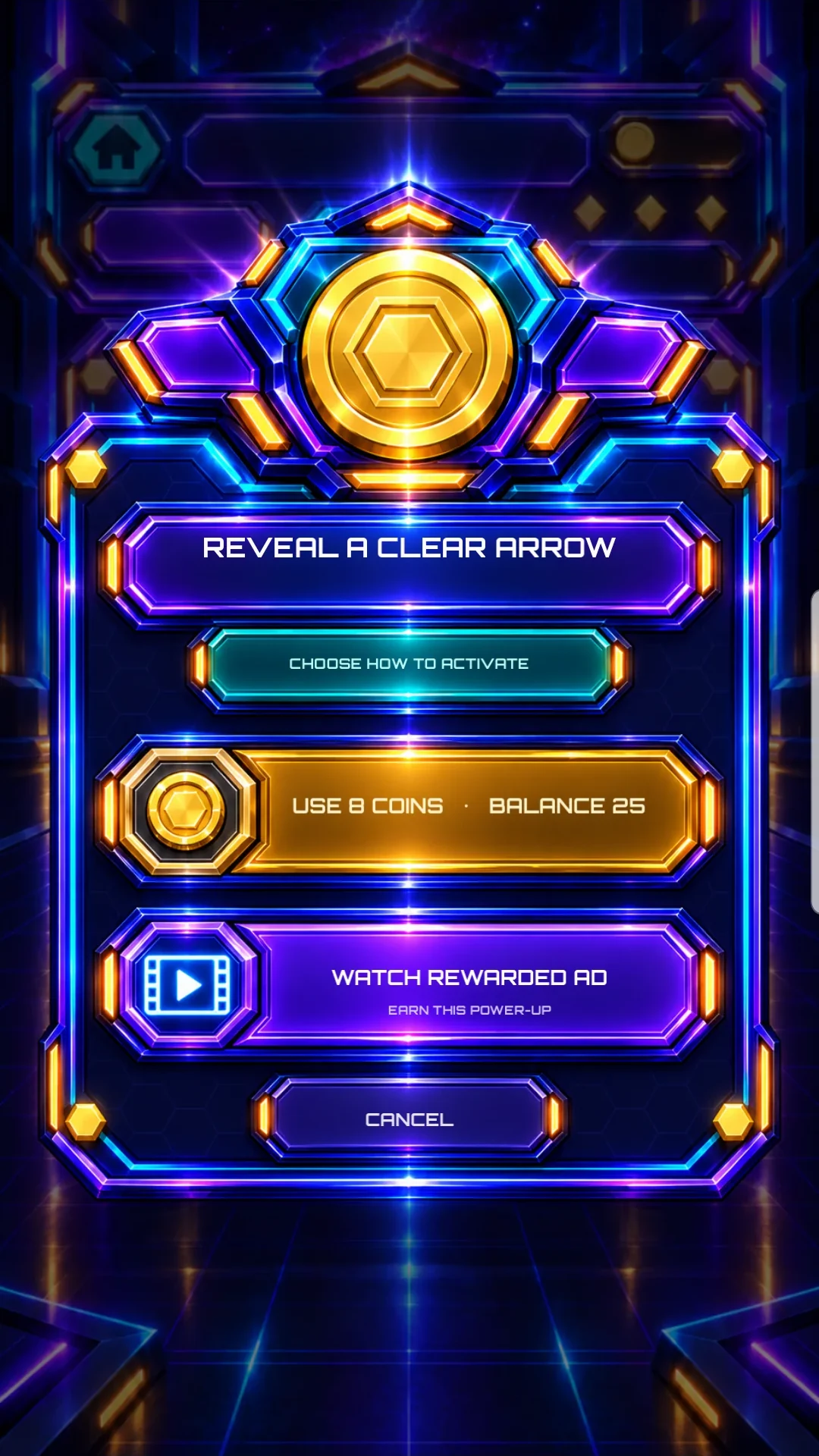 Neon Pathshift power-up reward choice